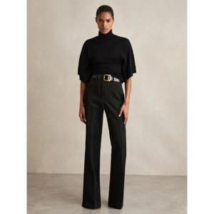 REISS Hadley Merino Wool Batwing Roll-Neck Jumper
